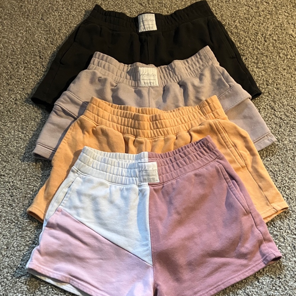 Hollister LOT 4 Ultra High Rise Dad Shorts small gilly hicks fleece